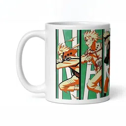 Mr UVD White & Green Printed Ceramic Matte Mugs Set of Cups and Mugs image 4