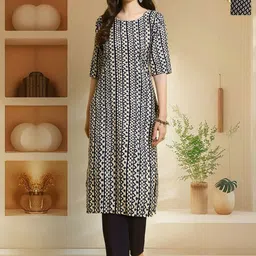 HERE&NOW Women Pack Of 2 Ethnic Motifs Printed Daily Straight Kurtas-picture-43
