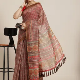 DIVASTRI Ethnic Motifs Chanderi Saree-image-12