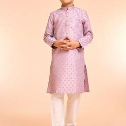 Manyavar Boys Floral Embroidered Kurta with Pyjama-picture-20