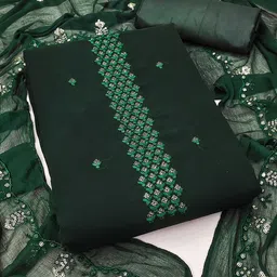 SAINOOR Embroidered Silk Georgette Unstitched Dress Material-picture-27