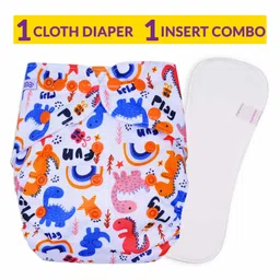 Bembika Reusable Cloth Diaper With Insert Animal Print - Multicolor-picture-15