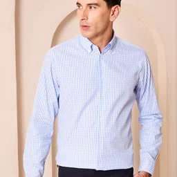 Aldeno Men Standard Gingham Checks Checked Casual Shirt-picture-56