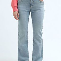 U.S. Polo Assn. Women Women Bootcut Light Fade Mid-Rise Stretchable Jeans-picture-2