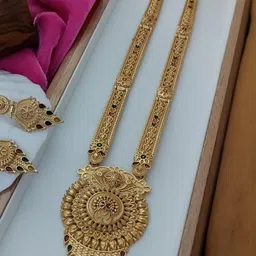 niva fashion Gold-Plated Brass Necklace & Earrings-image-99