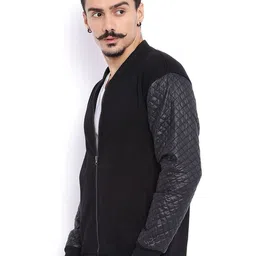 Campus Sutra Men Colourblocked Lightweight Bomber Jacket image 4