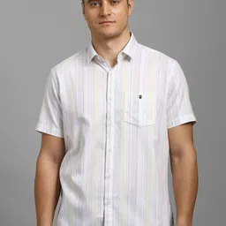 Louis Philippe Sport Vertical Striped Slim Fit Pure Cotton Shirt-picture-42