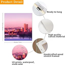 Livin'luxe Blue And Yellow Abstract Art Canvas Wall Art image 2