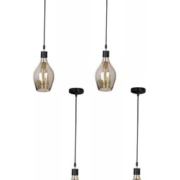 1ST TIME Set of 4 Gold-Toned & White Ceiling Lamp-picture-17