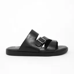 The Brown Hide Men Leather Comfort Sandals image 3