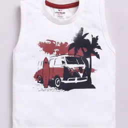 LITTLE COLLARS Boys Printed Pure Cotton Shirt with Trousers image 3