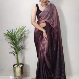 HERE&NOW Ombre Pure Chiffon Ready to Wear Jamdani Saree-picture-18