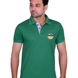 LA MILANO Men Polo Collar Applique Slim Fit T-shirt image 1
