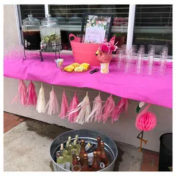 Amfin Paper Tassels Garland Pink Cream Pack of 20 - Length 800 cm image 2