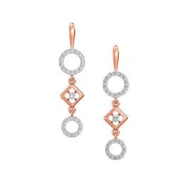 Joyalukkas 18KT Gold Twinkle Teardrop Diamond Earring -2.98 g image 2