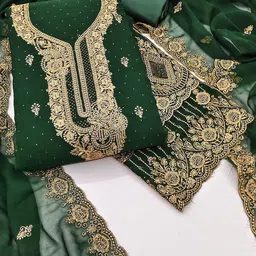 Maroosh Embroidered Beads and Stones Silk Georgette Unstitched Dress Material-picture-36