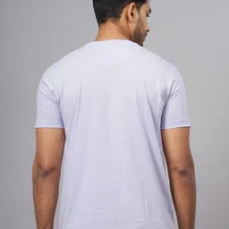 JADE BLUE Men Solid Round Neck Cotton Slim Fit T-shirt image 5