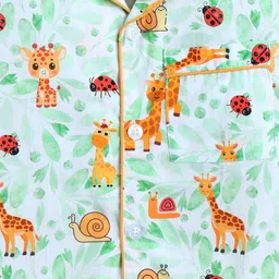 Knitting Doodles Unisex Kids Printed Night suit image 4