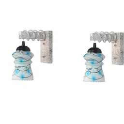 SOMIL Blue Glass Cylinder Printed Wall Lamps-picture-50
