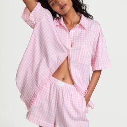 Victoria's Secret Women Checked Night suit-picture-11