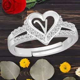 Heer Collection AD-Studded Adjustable Finger Ring image 1