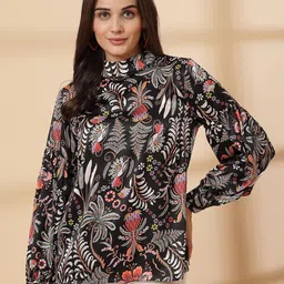 plusS Women Floral Printed Shirt Style Regular Top-picture-18