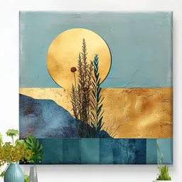 SAF Green & Beige 1 Piece Canvas Other Wall Paintings-picture-35