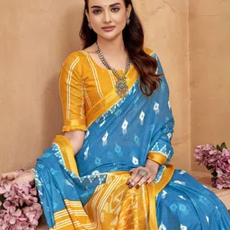 all about you Woven Design Zari Saree With Unstiched Blouse image 4