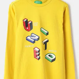United Colors of Benetton Boys Typography Printed Long Sleeves Pure Cotton T-shirt-picture-30