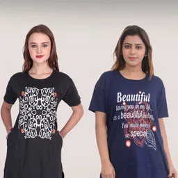 YOZZ BY Women Printed Pockets 1 T-shirt-picture-17