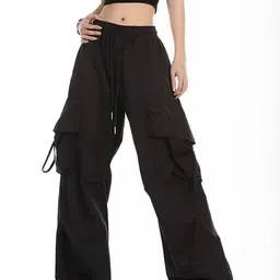 LULU & SKY Women Wide Leg High-Rise Cargo Style Jeans-image-59