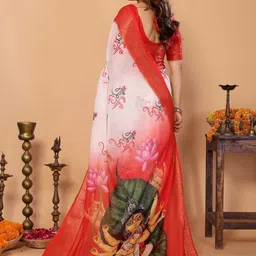 MAHARANI COUTURE Ethnic Motifs Woven Design Pure Linen Banarasi Saree image 2