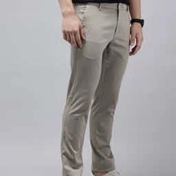 U.S. Polo Assn. Men Austin Trim Fit Self Design Trousers image 5