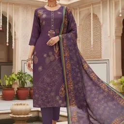 Anouk Women Ethnic Motifs Printed Regular Thread Work Kurta with Trousers & With Dupatta-picture-35