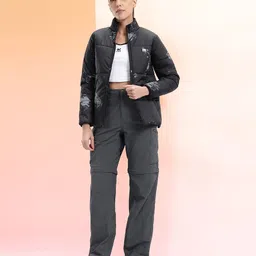 HRX by Hrithik Roshan Printed Mock Collar Outdoor Padded Jacket image 4