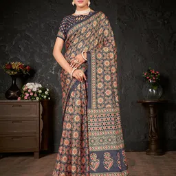 Mitera Ajrak Block Block Print Saree-picture-26