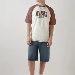 Crazymonk Men Typography Printed Round Neck Cotton Oversized T-shirt image 2