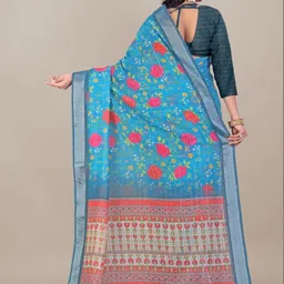 PAYAL CREATION Floral Pure Georgette Banarasi Saree image 5