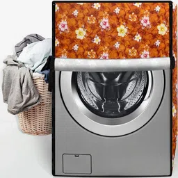 The Furnishing Tree Washing Machine Cover Floral Yellow Compatible for LG 8 Kg Front Loading FHT120 image 4