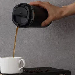 Style Homez Black Stainless Steel Double Wall Vacuum Water Bottle-400 ml image 2