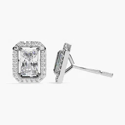 VALANOVA BIS Hallmark 14KT White Gold Diamond Studded Earrings- 2.33 gm image 5