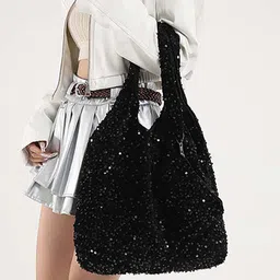 LULU & SKY Oversized Bucket Hobo Bag with Tasselled image 4