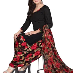 attigo Unstitched Printed Cotton Blend Kurta & Patiyala Dress Material with Dupatta image 4