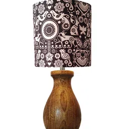 homesake Dovel Pot Modern Table Lamp, Wooden Base Modern Fabric Lampshade for Home Office Cafe Restaurant, Dovel Pot, Rabbit image 4