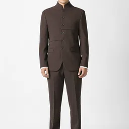 V Dot Men Slim-Fit Single-Breasted Two Pieces Suit Blazer and Trousers-image-55