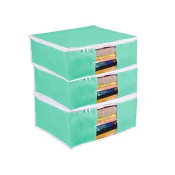 prettykrafts Green & White 3 Pieces Drawer Organisers image 1