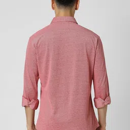 Van Heusen Sport Men Spread Collar Solid Cotton Slim Fit Casual Shirt image 4