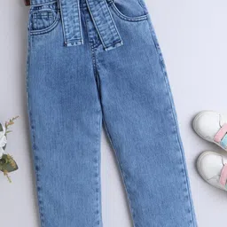 BRIGHT STARS KIDSWEAR Girls Regular Fit High-Rise Light Fade Stretchable Jeans-picture-17