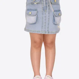 CUTECUMBER Girls A-Line Denim Skirt image 5