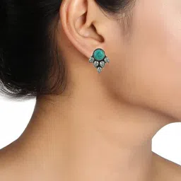 Rozy Styles Silver-Plated Brass Crystals Studs image 3